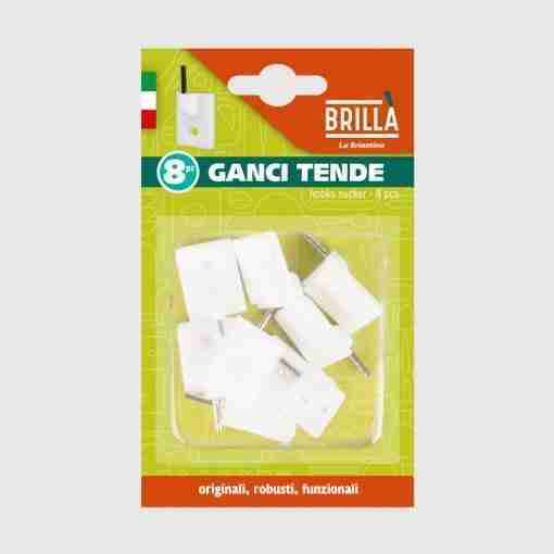 Ganci Adesivi Tendi Tenda Bianchi 8pz - immagine 2