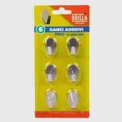 Ganci Adesivi Ovali Piccoli 6pz