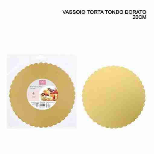 DC Casa Base Sottotorta Tondo Dorato 20cm