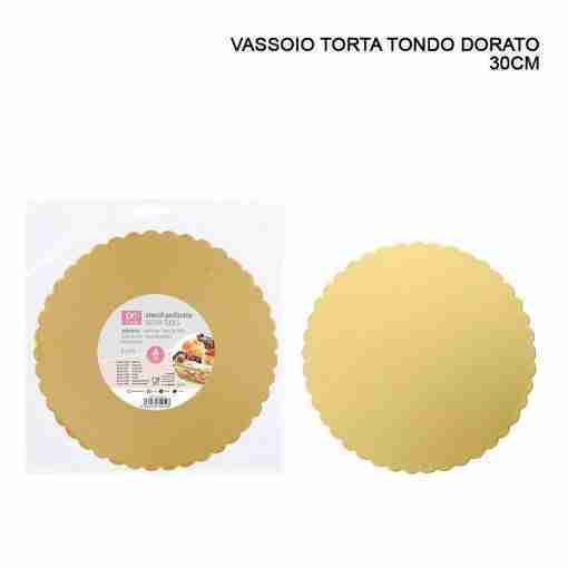DC Casa Base Sottotorta Tondo Dorato 30cm