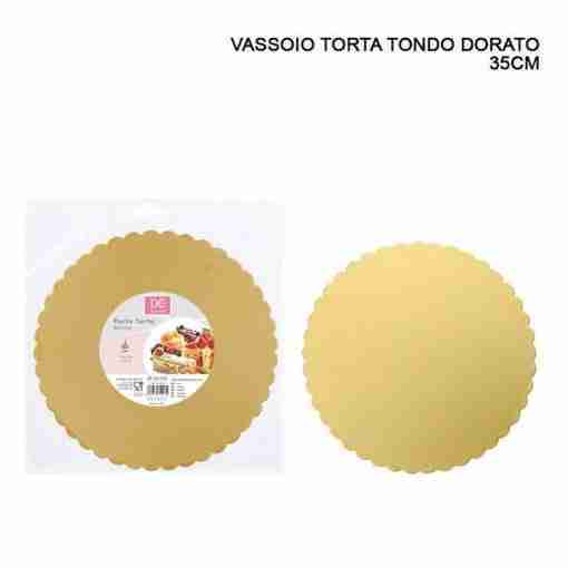 DC Casa Base Sottotorta Tondo Dorato 35cm