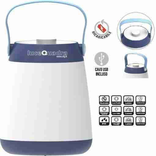 CFG Lampada Aladino Ricaricabile Illuminazione a 360° - immagine 2