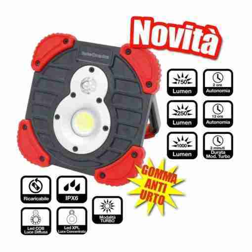 CFG Alpha Lampada da Lavoro Ricaricabile con Powerbank