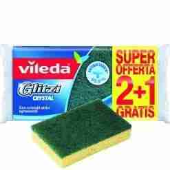 Vileda Glitzi Crystal Spugna da Cucina 2+1