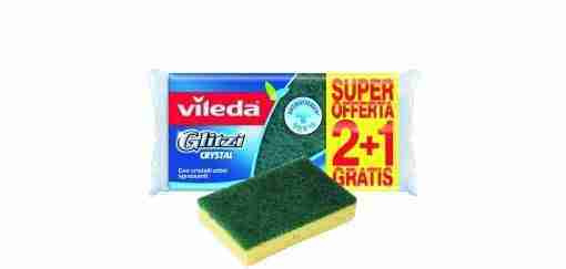 Vileda Glitzi Crystal Spugna da Cucina 2+1