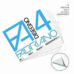 Fabriano Blocco Disegno F4 24x33cm 200G 20F Riquadrato