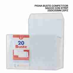 Pigna Busta Competitor c/adesivo 23x33cm 80G 20pz