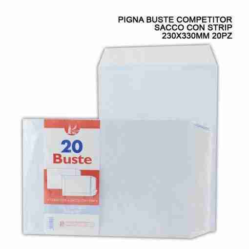 Pigna Busta Competitor c/adesivo 23x33cm 80G 20pz