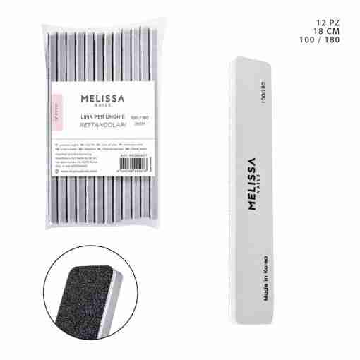 Melissa Lima Unghie 100/180G 18cm Nero/Grigio Rett 1pz
