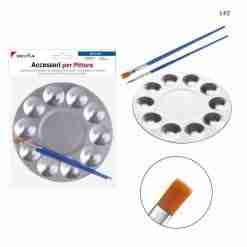 Pryma Accessori Pittura 3pz Tavolozza + Pennelli Blister