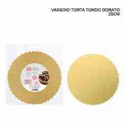 DC Casa Base Sottotorta Tondo Dorato 25cm