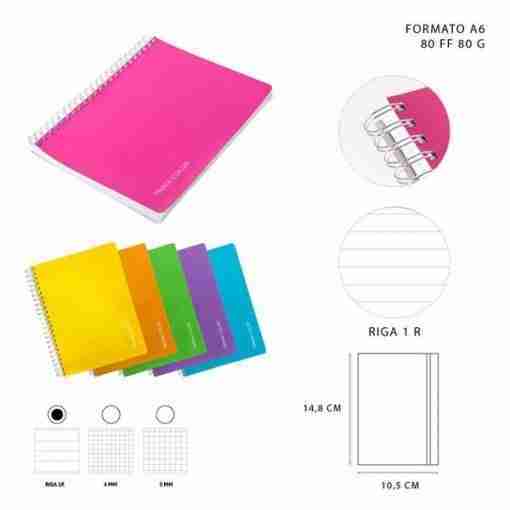Pryma Memobook Anelli PP C/Fori A6 80FF 80G 1R