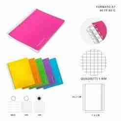 Pryma Memobook Anelli Pp C/Fori A7 80ff 80g 5mm