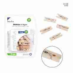 Pryma Molletta Legno 3,5cm 10pz Blister