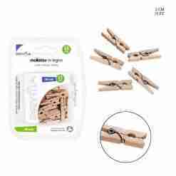 Pryma Molletta Legno 3cm 15pz Blister