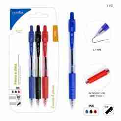 Pryma Penna Sfera Scatto Click 0,7mm 3pz Assortito Blister