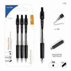 Pryma Penna Sfera Scatto Click 1mm 3pz Nero Bl.