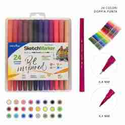 Pryma Pennarelli Sketch Marker D/Punta 24pz Blister
