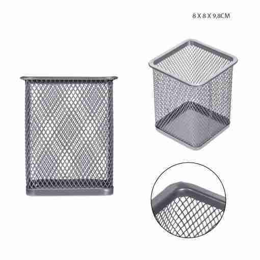 Pryma Portapenne Met. Rettangolare 80x80x98mm Argento