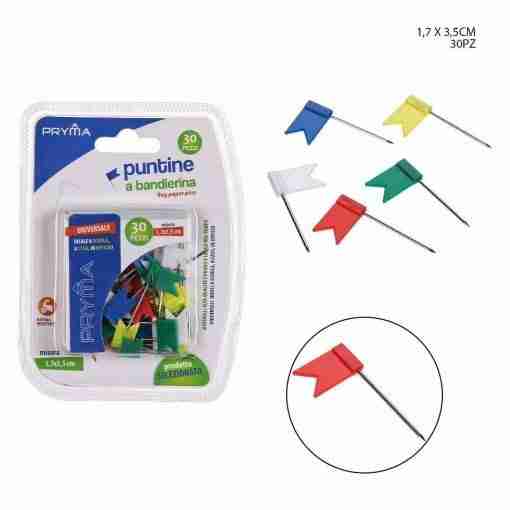 Pryma Puntine a Bandiera Color 1,7x3,5cm 30pz