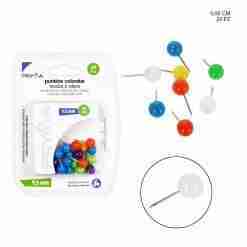 Pryma Puntine Testa a Sfera Color 9,5mm 20pz Blister