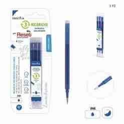 Pryma Ricarica Penna Cancellabile Reset 0,7mm 3pz Blu Blister