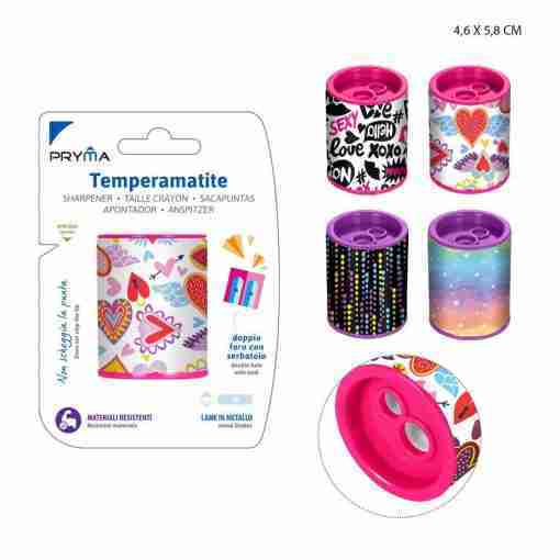Pryma Temperino C/Contenitore 2 Fori 46x58mm Girl Blister