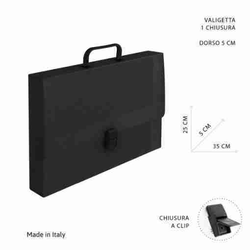 Pryma Valigetta C/Manico 25x35x5cm 1 Chiusura Nero