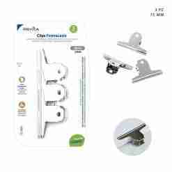 Pryma Clips Fermacarte  75mm 3pz Bl.