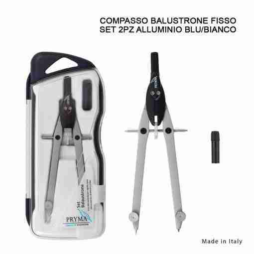Pryma Compasso Balaustrone Alluminio Fisso 2pz Blister