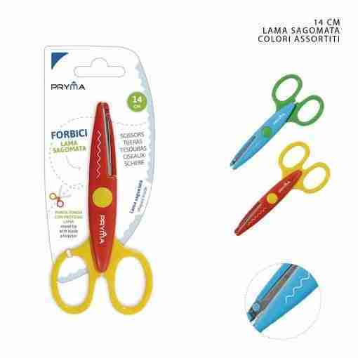 Pryma Forbici Zig Zag 14cm P/Tonda Proteggilama Blister
