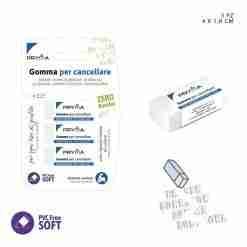 Pryma Gomma Bianca 4x1,8x1cm 3pz Blister