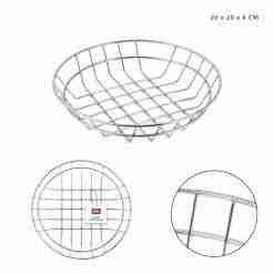 Dc Casa Piattino Portasnack Cromato 20x20x4cm