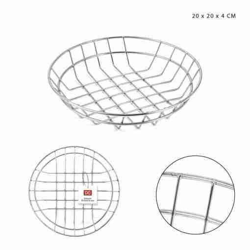 Dc Casa Piattino Portasnack Cromato 20x20x4cm