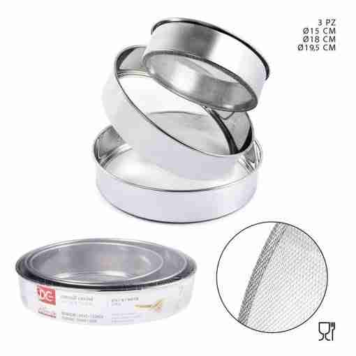 DC Casa Setaccio Inox D15-D18-D19.5cm 3pz