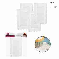 Dc Casa Centrino Carta Rett. 14x24cm 25pz Bianco