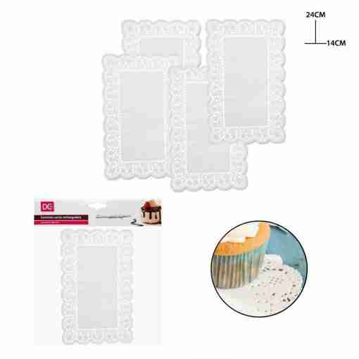 Dc Casa Centrino Carta Rett. 14x24cm 25pz Bianco