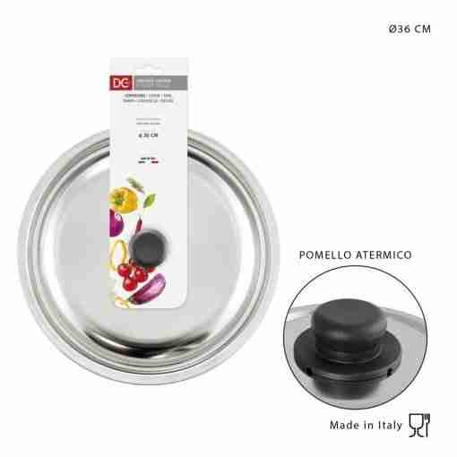 Dc Casa Coperchio Acciaio Inox Universale 36cm