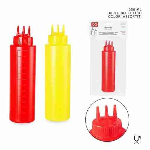 Dc Casa Dosatore Salse Plast. 3becc. 650ml