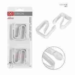 Dc Casa Fermatovaglia Plast. 5.5x5cm 4pz Bianco