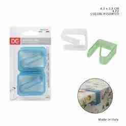 Dc Casa Fermatovaglia Plastica 4pz Trasp. Ass.