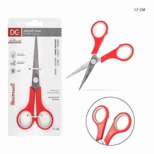 Dc Casa Forbici M/Uso 17cm Rosso/Grigio