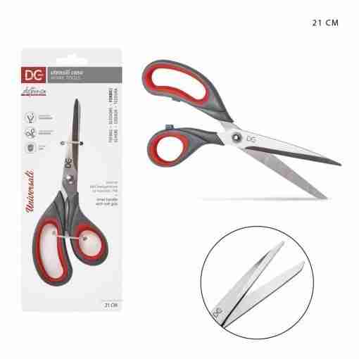 Dc Casa Forbici M/Uso 21cm Grigio/Rosso