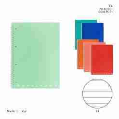 Pigna Monocromo Quad.Maxi Spir. C/Fori 70ff 80g 1r