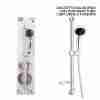 Dc Casa Doccetta Saliscendi+P/Sap.+Tubo 1,5m D8cm