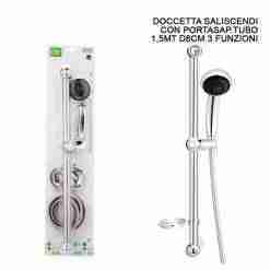 Dc Casa Doccetta Saliscendi+P/Sap.+Tubo 1,5m D8cm