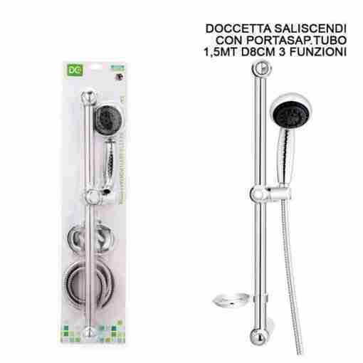 Dc Casa Doccetta Saliscendi+P/Sap.+Tubo 1,5m D8cm