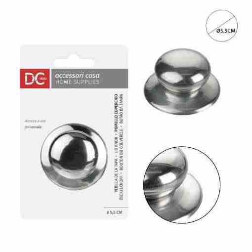 Dc Casa Pomello Coperchio A Vite Acciaio D5.5cm