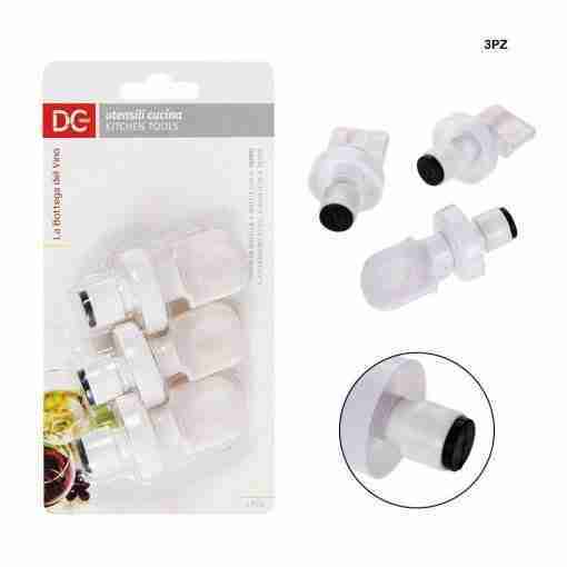 Dc Casa Tappo Bottiglia Bianco 7cm 3pz