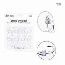 Dimorae Gancio Ventosa Plast. 3cm 12pz Trasparente